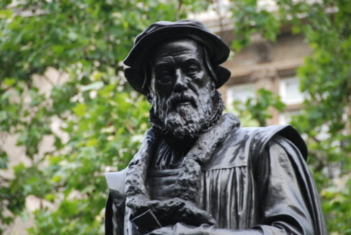 Statue of Wiiliam Tyndale in the City of Westminster, United Kingdom.